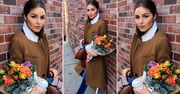 LOOK OF THE DAY: Olivia Culpo i wielkomiejski camel coat