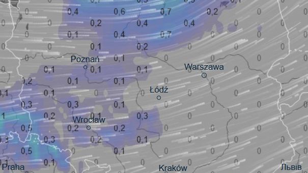 Tak będzie wyglądać piątkowa mapa opadów
