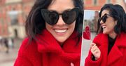 Kasia Cichopek już jest gotowa na walentynki. Miłość ją uskrzydla! Ten czerwony płaszczyk to strzał w dziesiątkę