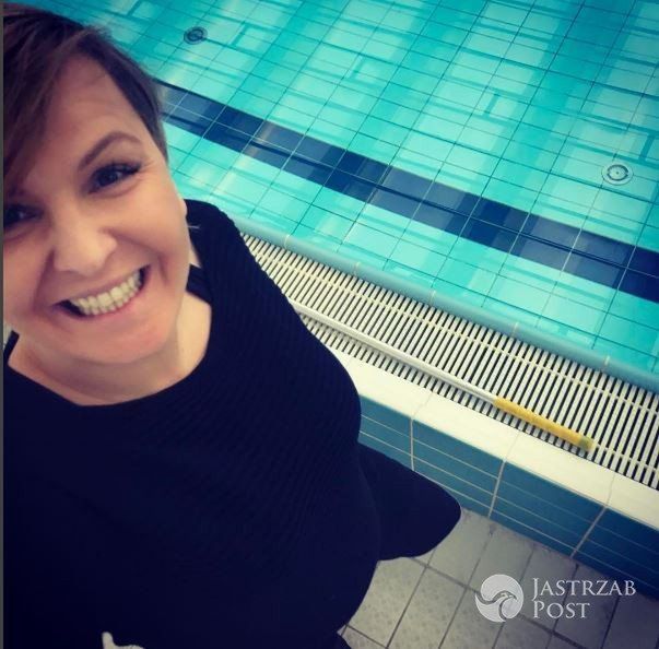Otylia Jędrzejczak - ciążowy brzuszek