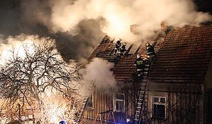 Pożar domu w Dąbrowie