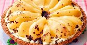 Tarta z gruszkami i kremem budyniowym #przepisnadziś