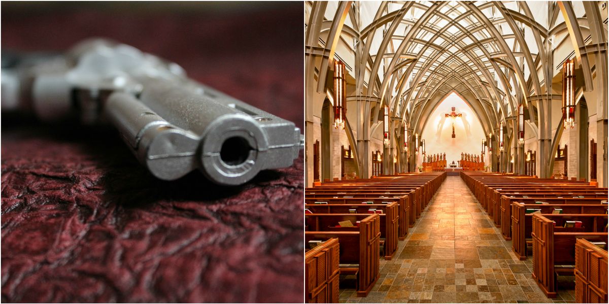 Mężczyzna postrzelił siebie i żonę w kościele... podczas dyskusji o strzelaninie w kościele