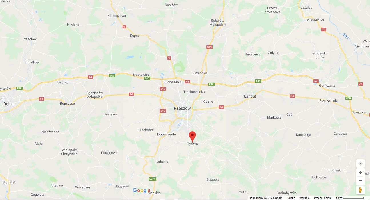 Wypadek miał miejsce na granicy Rzeszowa i Tyczyna 