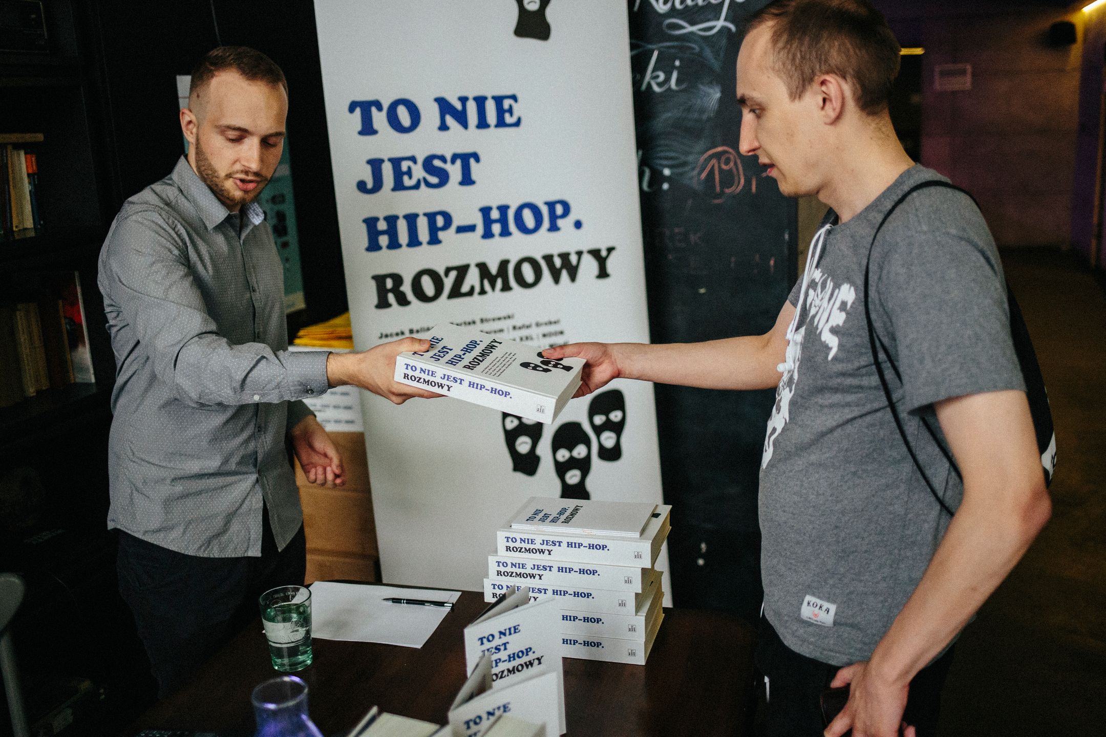 Jacek Baliński na premierze książki "To nie jest hip-hop. Rozmowy". 