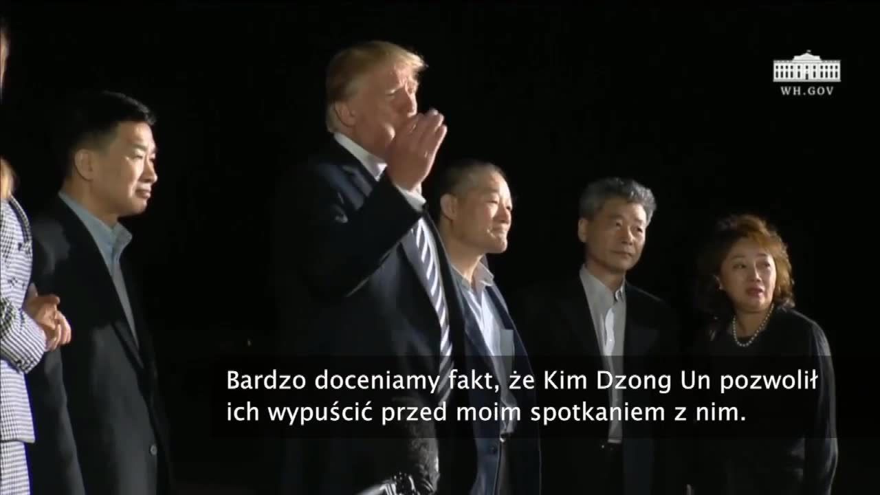 Trump komentuje uwolnienie amerykanów