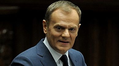 Premier Donald Tusk podczas wystąpienia w sejmie