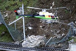 Wielka skała spadła na tory kolejowe w Szwajcarii