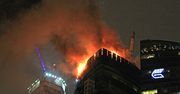 Najwyższy budynek Europy w ogniu