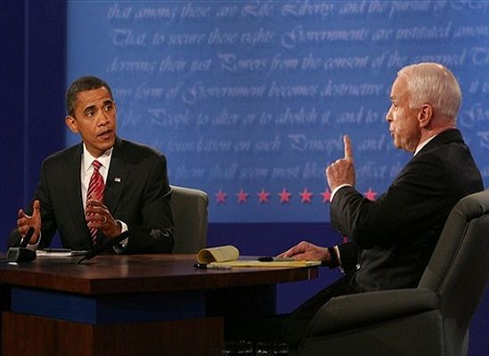 Debata Obama-McCain przyciągnęła 56,5 mln widzów
