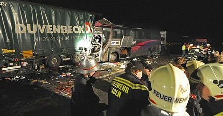 Katastrofa autobusu w Austrii