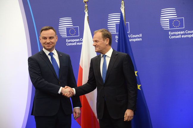 Prezydent Andrzej Duda spotkał się z Donaldem Tuskiem