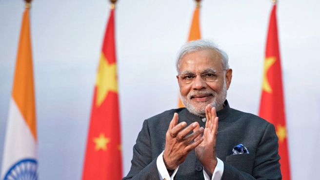Narendra Modi w czasie wizyty w Chinach