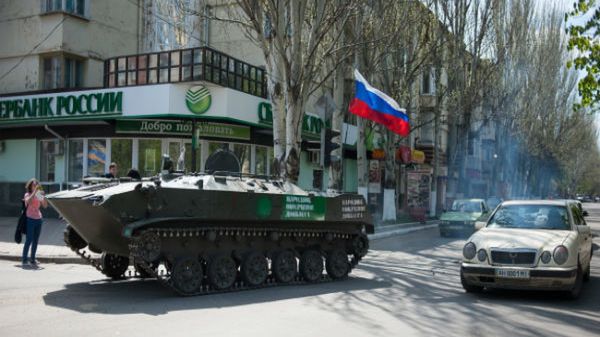 Jedna z ulic w Słowiańsku