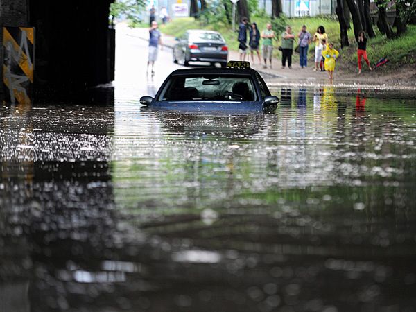 Gwałtowna nawałnica zalała Gdańsk