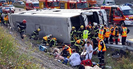 12 rannych w wypadku pod Miluzą wciąż w szpitalach