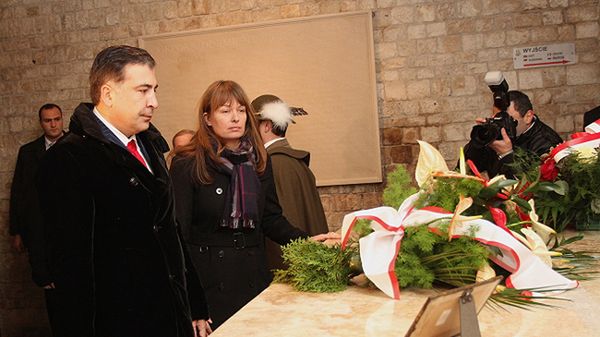 Prezydent Micheil Saakaszwili złożył kwiaty na Wawelu