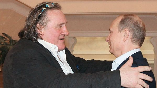 Gerard Depardieu podczas spotkania z prezydentem Rosji Władimirem Putinem