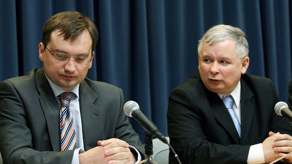 Jarosław Kaczyński i Zbigniew Ziobro - zdjęcie archiwalne