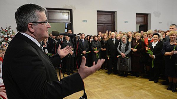 Bronisław Komorowski podczas spotkania z przedstawicielami mniejszości polskiej na Litwie