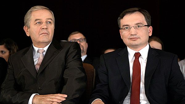 Prezes SP Zbigniew Ziobro i kandydat SP do senatu poseł Kazimierz Ziobro