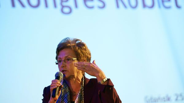 Danuta Wałęsa podczas Pomorskiego Kongresu Kobiet w Gdańsku