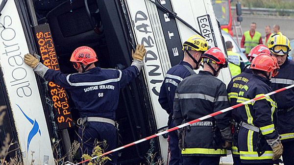 Wypadek polskiego autokaru pod Miluzą we Francji