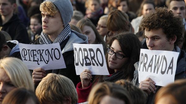 W Łomży po zabójstwie wiceprezydenta odbył się "Marsz ku dobru"