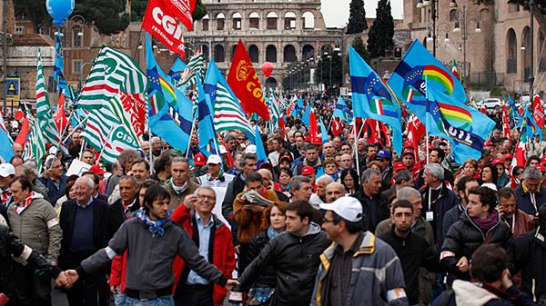 Włosi uwielbiają strajkować i protestować