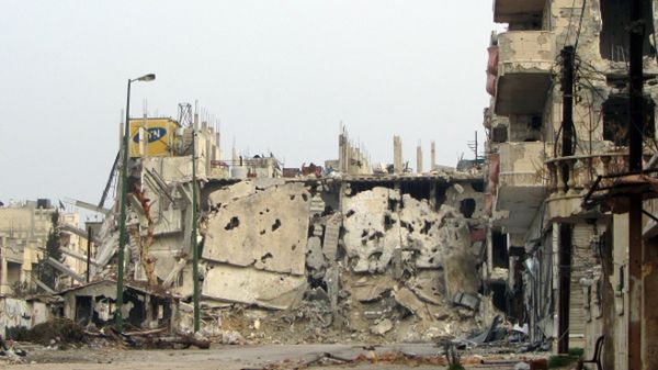 Zniszczenia w Hims po ostrzale