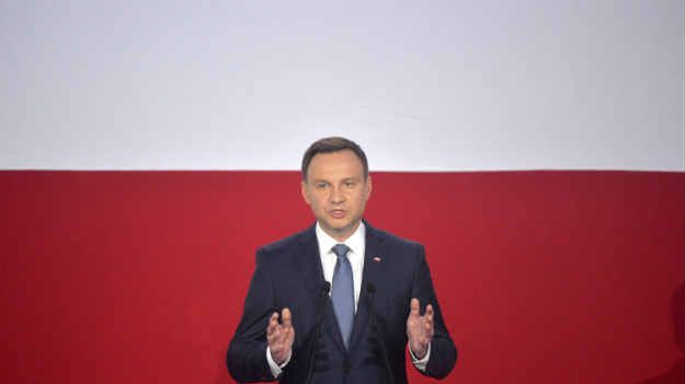 Andrzej Duda podczas wieczoru wyborczego