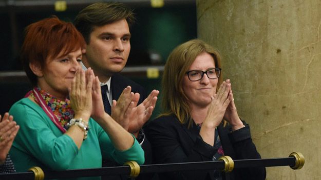 Katarzyna Kopacz-Petranyuk z mężem Andriyem Petranyukiem w sejmie