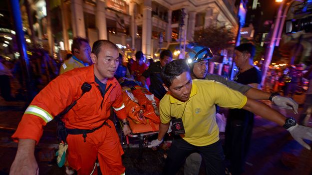Miejsce tragedii w Bangkoku - są ofiary śmiertelne i wielu rannych