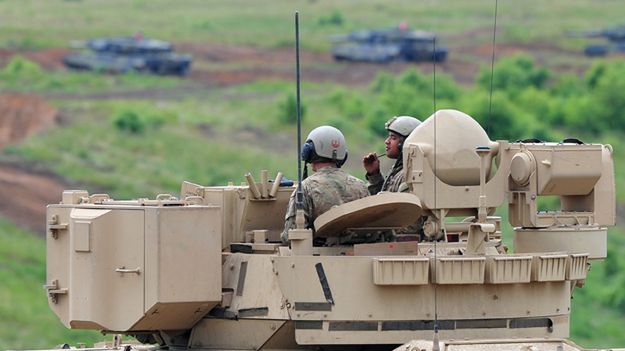Żołnierze amerykańscy podczas ćwiczeń na Poligonie Drawskim, czerwiec 2015 r.