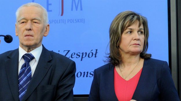 Marszałek senior, poseł Kukiz''15 Kornel Morawiecki i posłanka Kukiz''15 Małgorzata Zwiercan