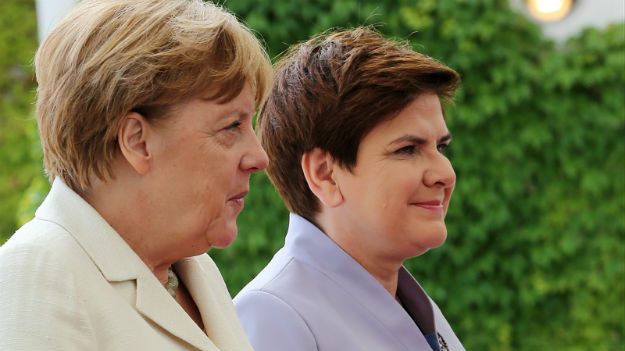 Angela Merkel i Beata Szydło podczas spotkania w Berlinie