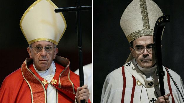 Papież Franciszek i kardynał Philippe Barbarin