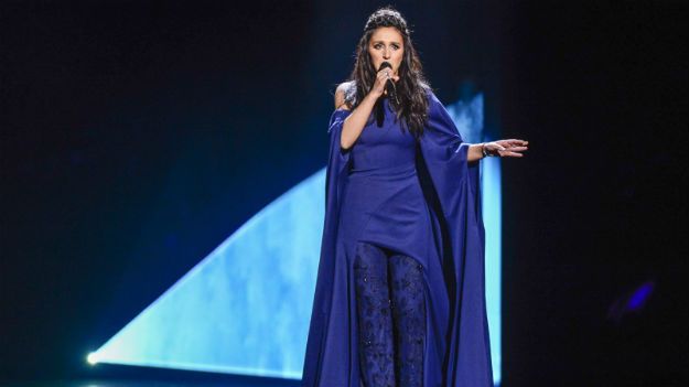 Tatarska piosenkarka Dżamala podczas swojego występu na Eurowizji