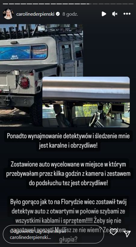 O co Caroline Derpieński oskarżyła Anetę Glam?