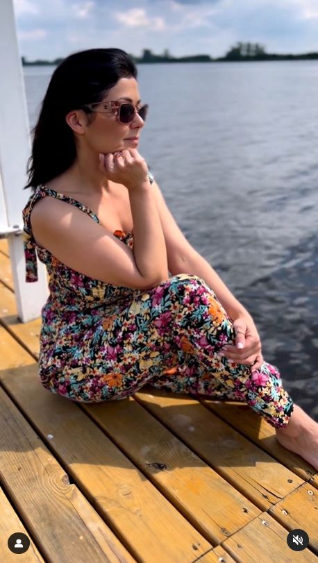 Kasia Cichopek prezentuje efekty sesji na kładce