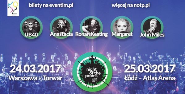 Night of the Proms – wyjątkowe muzyczne show łączące muzykę rozrywkową z muzyką klasyczną – już w marcu w Łodzi i w Warszawie