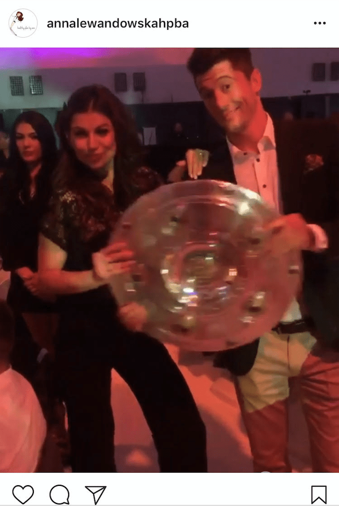 Anna Lewandowska z Robertem - Mistrzostwo Niemiec Bayern Monachium 2017