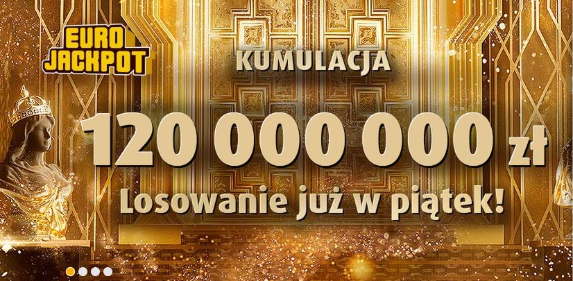 120 mln zł w najbliższym losowaniu Eurojackpot. 10 sierpnia kolejna szansa na rozbicie kumulacji