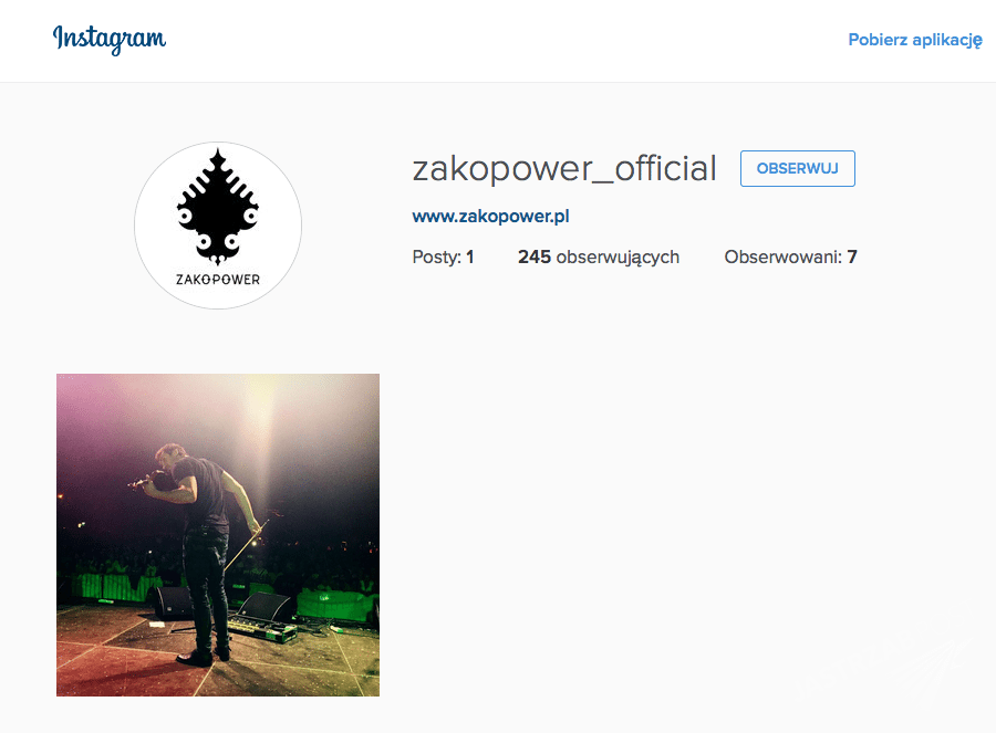 Instagram Zakopower