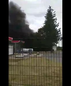 Pożar na terenie stacji benzynowej. Zapłonęła hala