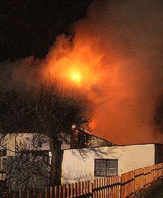 Pożar budynku w Opolu