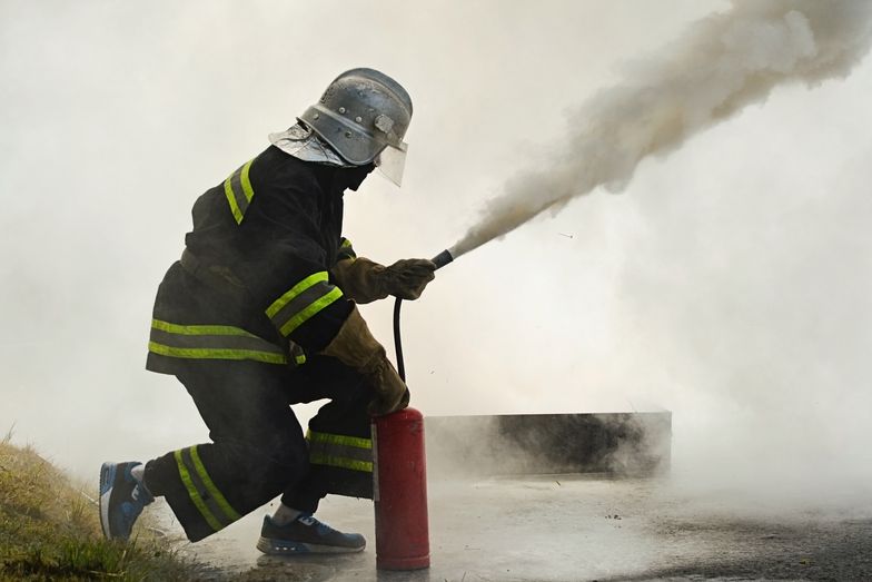 W akcji gaśniczej brało udział siedem zastępów strażaków