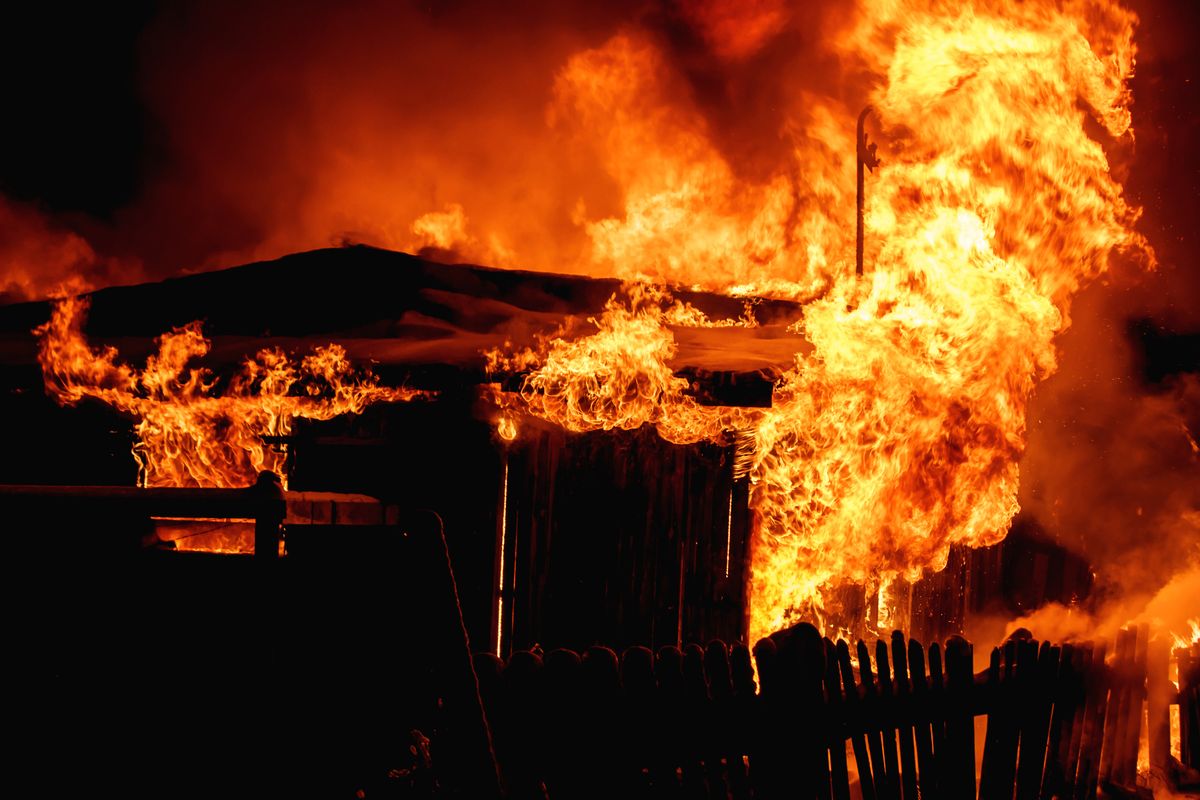 Bicz: pożar skansenu w okolicach Konina