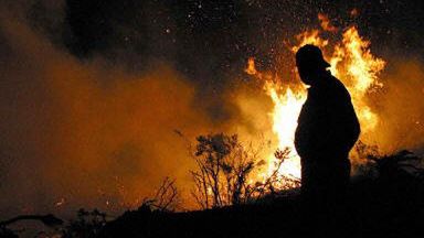 Płonące lasy w Portugalii
