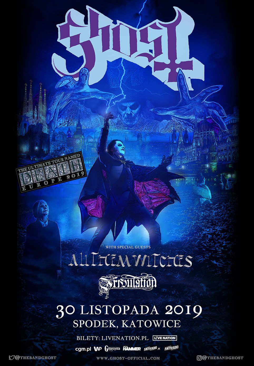 Zespół Ghost odwiedzi Polskę w listopadzie 